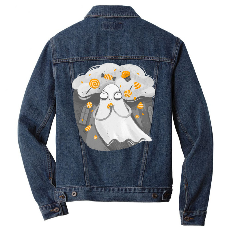 Ghost T  Shirt Cute Little Ghost T  Shirt Men Denim Jacket by orangesagreement | Artistshot