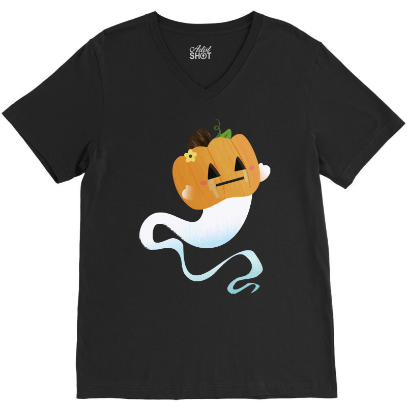 Ghost T  Shirt Pumpkin Head Ghost T  Shirt V-Neck Tee by orangesagreement | Artistshot