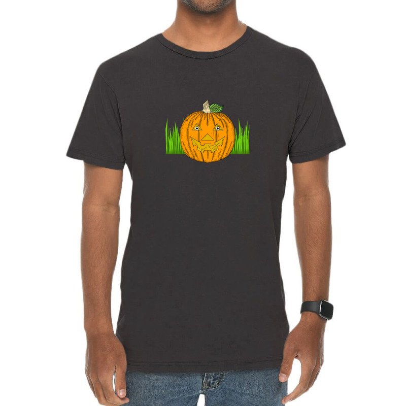 Pumpkin On The Grass Vintage T-shirt | Artistshot