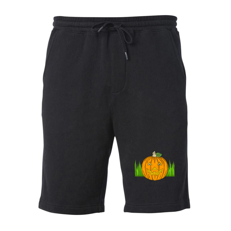 Pumpkin On The Grass Fleece Short | Artistshot