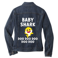 Kids Pinkfong Baby Shark Official Ladies Denim Jacket | Artistshot