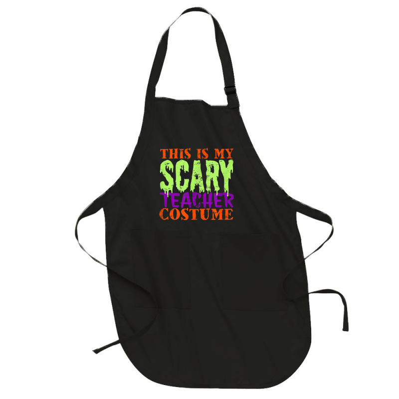 This Is My Scary Teacher Costume Halloween Cute Animations Characters Full-length Apron | Artistshot