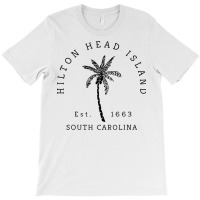 Retro Cool Original Hilton Head Island Palm Tree Novelty Art T Shirt T-shirt | Artistshot