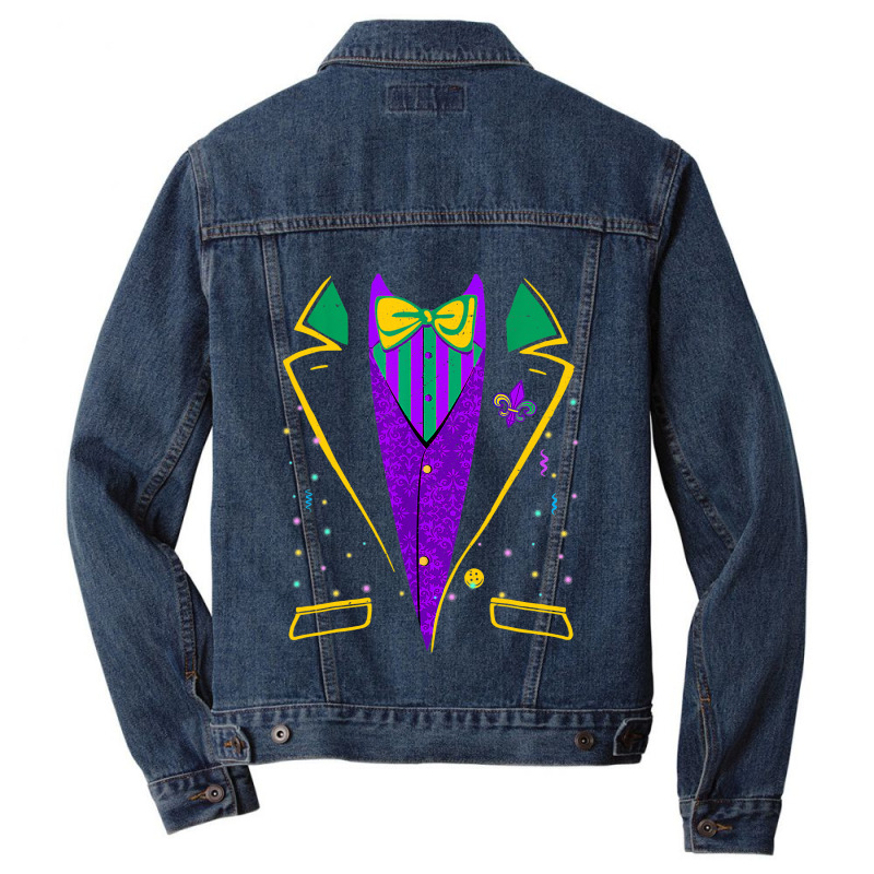 Mardi Gras Tuxedo Costume  Carnival Parade Design Men Denim Jacket | Artistshot