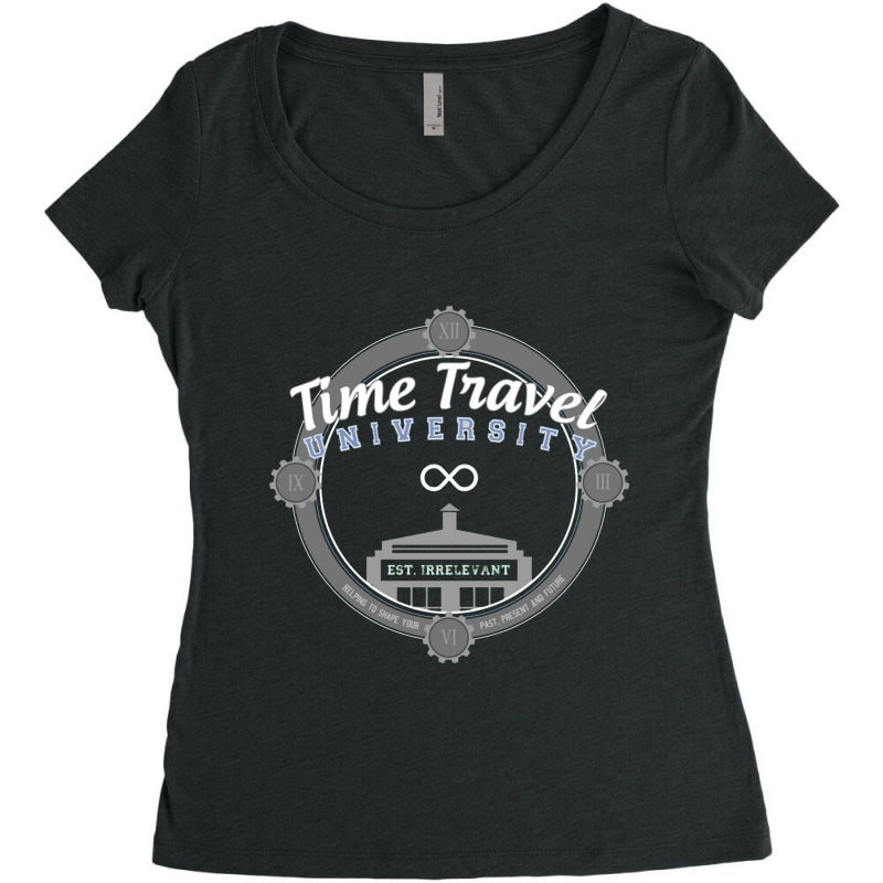 Time Travel University  Back To The Future Women's Triblend Scoop T-shirt by jammuter | Artistshot