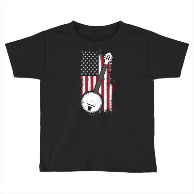 Bluegrass Banjo American Us Flag Musician Gift Toddler T-shirt Designed By Danieart