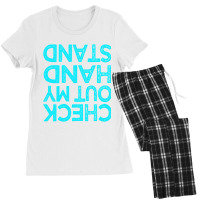 Check Out My Handstand Funny Gymnastics Gift Boys Girls T Shirt Women's Pajamas Set | Artistshot