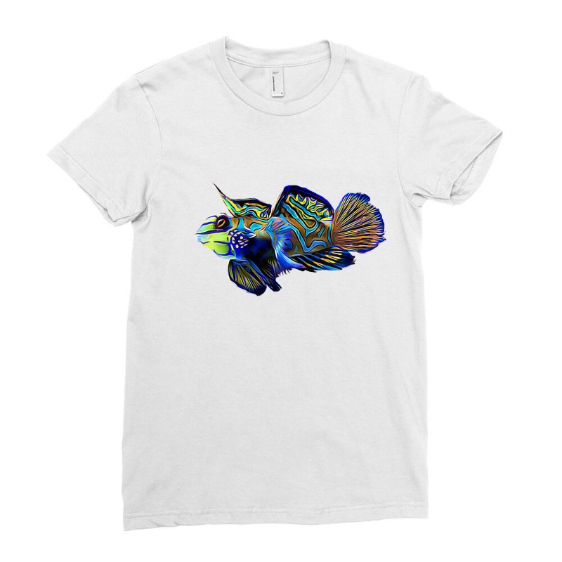 Womens Mandarin Goby Dragonet Saltwater Reef Aquarium Fish Tank V Neck Ladies Fitted T-Shirt by CrespinoEllawyn | Artistshot