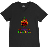 Goes To Halloween V-neck Tee | Artistshot