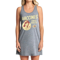 Womens Funny Pro Vaccination Vaccines Cause Adults Vaccinated V Neck T Tank Dress | Artistshot