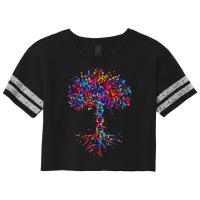 Dna Tree Life Watercolor Genetic Biologist Science Earth Day T Shirt Scorecard Crop Tee | Artistshot