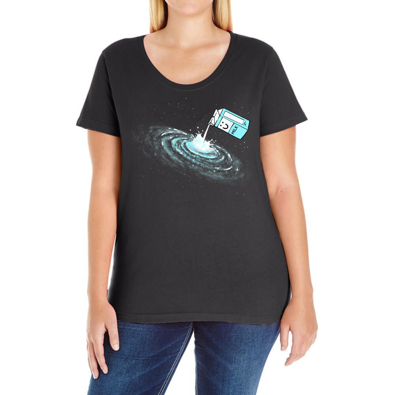 Milky Way Cute Funny Space Astronomy Pun Graphic T Shirt T Shirt Ladies Curvy T-Shirt by sabadmscoastlw | Artistshot