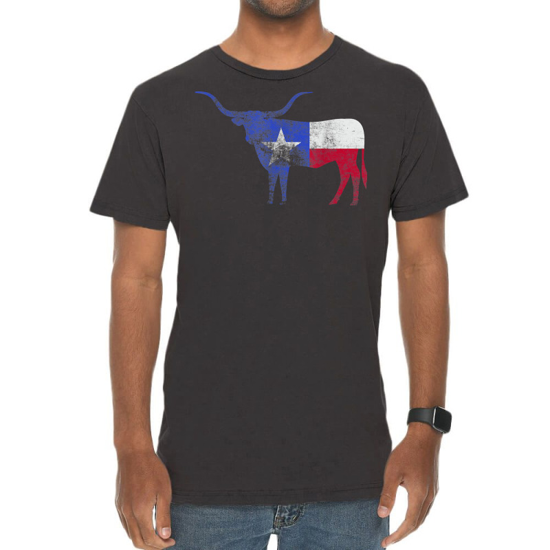 Texas Flag Shirt. Vintage Texas Flag Longhorn Bull Retro Tx T Shirt ...