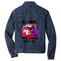 All I Need Is Love And Sewing And A Dog For Light Men Denim Jacket | Artistshot