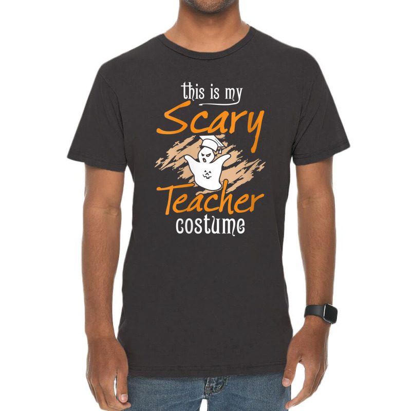 Womens This Is My Scary Teacher Costume Halloween Ghost Funny Gift Vintage T-shirt | Artistshot