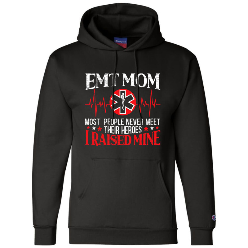 Womens Emt Mom Emergency Medical Technician Mothers Day Ambulance Champion Hoodie | Artistshot