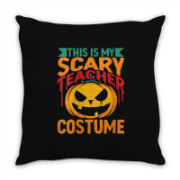 Womens This Is My Scary Teacher Lazy Halloween Costume Design Characte Throw Pillow | Artistshot