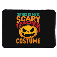 Womens This Is My Scary Teacher Lazy Halloween Costume Design Characte Rectangle Patch | Artistshot