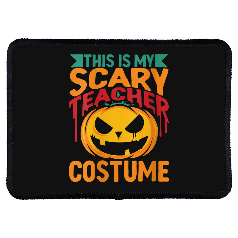 Womens This Is My Scary Teacher Lazy Halloween Costume Design Characte Rectangle Patch | Artistshot