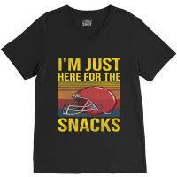 Im Just Here For The Snacks Women Football Gameday V-neck Tee | Artistshot