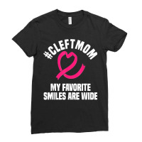 Cleft Lip Palate Smile Pink Awareness Ribbon Mother's Day Ladies Fitted T-shirt | Artistshot