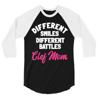 Cleft Lip Palate Strong Smile Pink Awareness Mother's Day 3/4 Sleeve Shirt | Artistshot