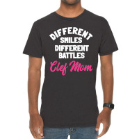 Cleft Lip Palate Strong Smile Pink Awareness Mother's Day Vintage T-shirt | Artistshot