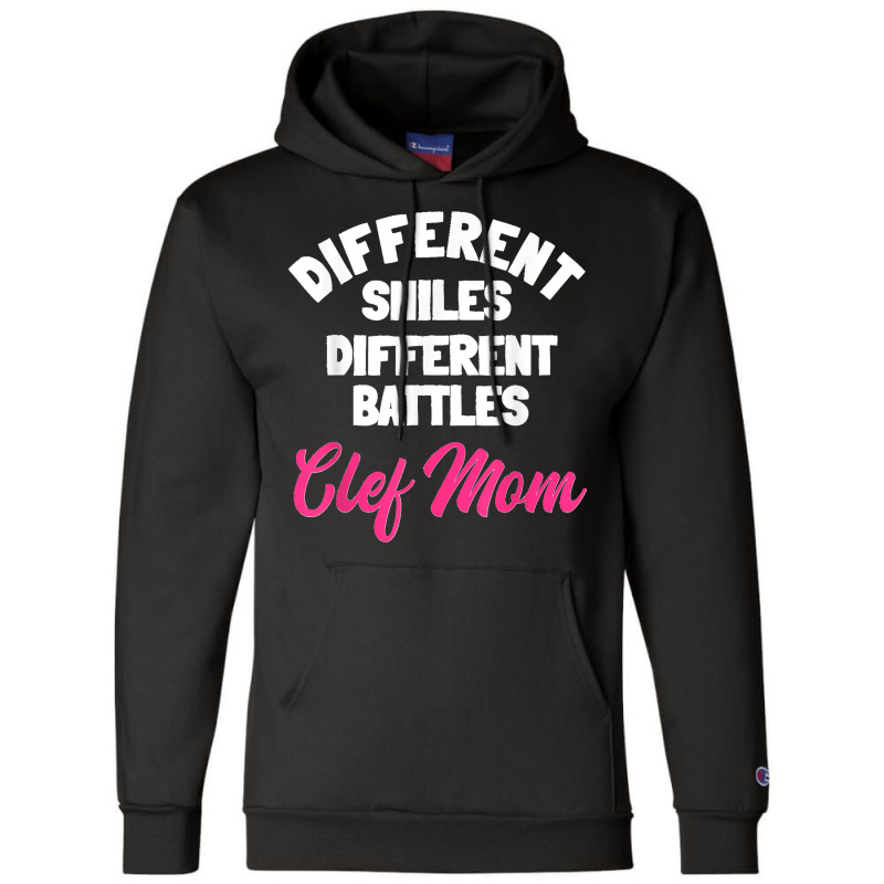 Cleft Lip Palate Strong Smile Pink Awareness Mother's Day Champion Hoodie by EaglesonBonnie | Artistshot