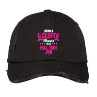 Cleft Lip Palate Warrior Pink Awareness Ribbon Vintage Cap | Artistshot