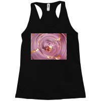 3d Illustration Hypnotic Pattern Abstract Pink With Gold Racerback Tank | Artistshot