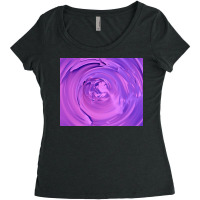 3d Illustration Hypnotic Pattern Abstract Purple Women's Triblend Scoop T-shirt | Artistshot