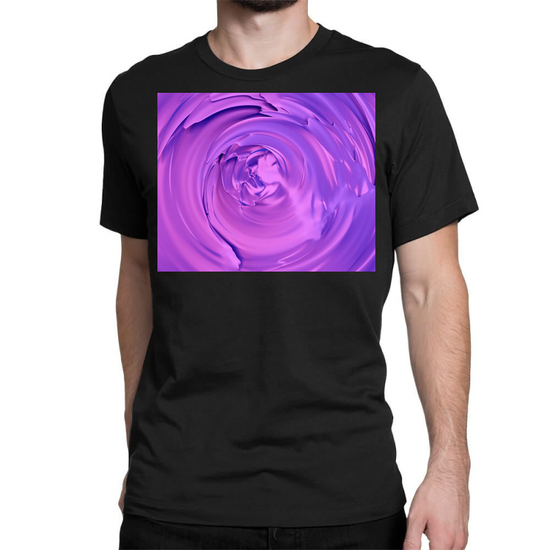 3d Illustration Hypnotic Pattern Abstract Purple Classic T-shirt by Norman B | Artistshot