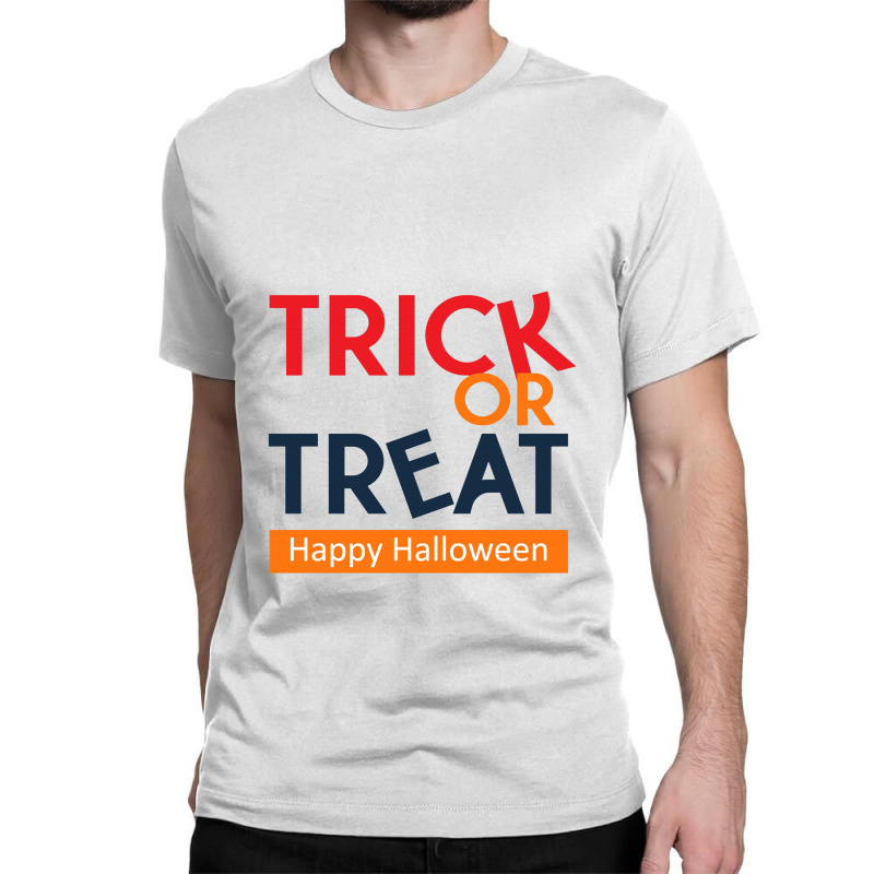 Trick Or Treat Halloween Lettering Classic T-shirt by markmckennastudios | Artistshot