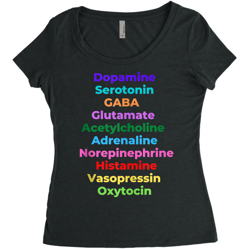 Neurotransmitters   Dopamine Neuroscience Brain Psychology Tank Top Women's Triblend Scoop T-shirt by sabadmscoastlw | Artistshot