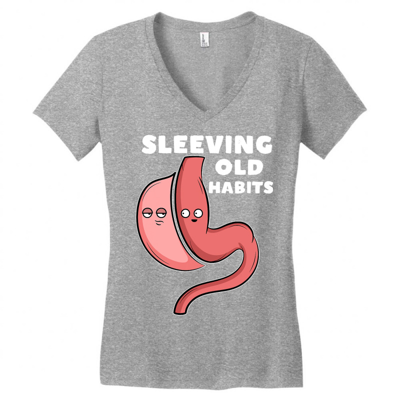 Funny Sleeve Gastric Surgery Bariatric Medical I Old Habits T Shirt Women's V-Neck T-Shirt by DarleneLee89 | Artistshot