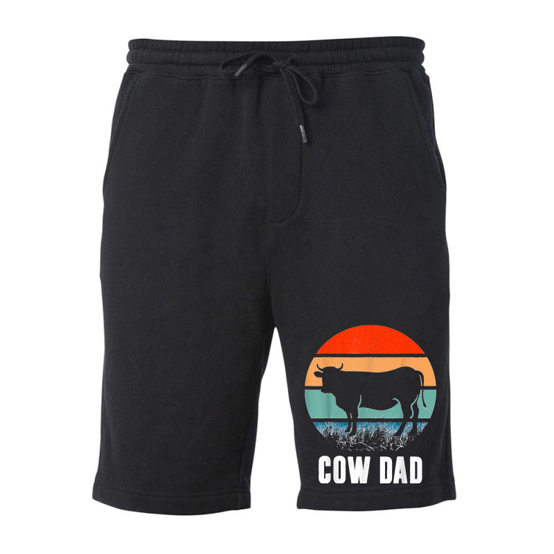 Cow Dad Funny Dairy Farmer Cow Father's Day Fleece Short | Artistshot