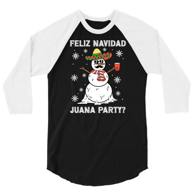 Christmas Feliz Navidad Juana Party Cool Mexican 3/4 Sleeve Shirt Designed By Danieart