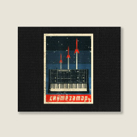 Vintage Synthesizer Landscape Canvas Print | Artistshot