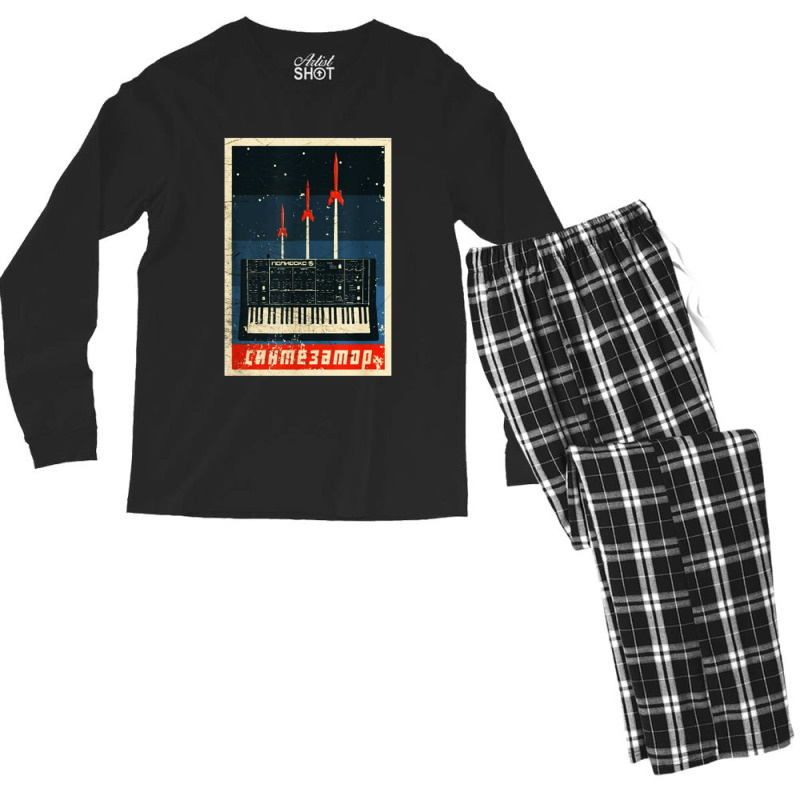 Vintage Synthesizer Men's Long Sleeve Pajama Set | Artistshot