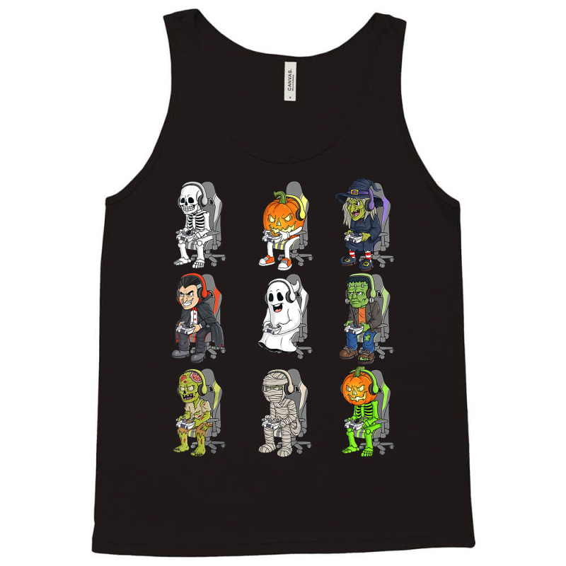 Gaming Halloween Skeleton Vampire Gamer Zombie Boys Kids Tank Top Tank Top by DarleneLee89 | Artistshot