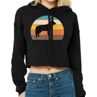 Cool Retro Sunset Siberian Huskys Great Husky Owner Lover Cropped Hoodie | Artistshot