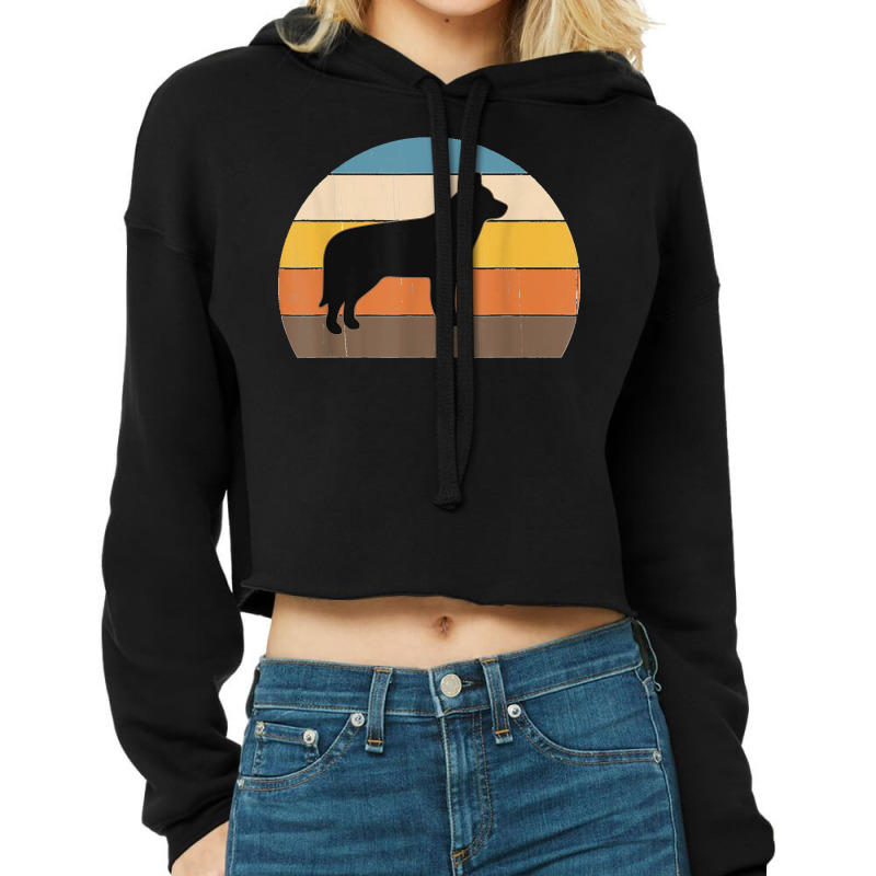 Cool Retro Sunset Siberian Huskys Great Husky Owner Lover Cropped Hoodie by WirtzRichard | Artistshot