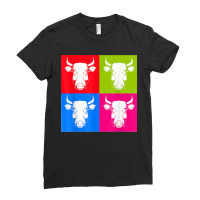 Cow Lover Farm Animal Farming Farmer Pop Art Cow Ladies Fitted T-shirt | Artistshot