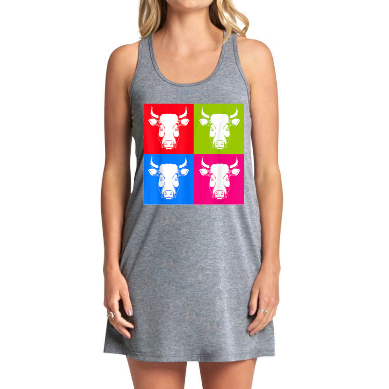 Cow Lover Farm Animal Farming Farmer Pop Art Cow Tank Dress by WirtzRichard | Artistshot