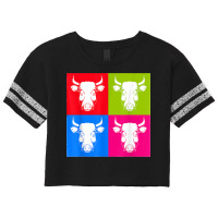 Cow Lover Farm Animal Farming Farmer Pop Art Cow Scorecard Crop Tee | Artistshot