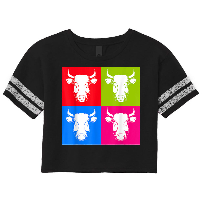 Cow Lover Farm Animal Farming Farmer Pop Art Cow Scorecard Crop Tee by WirtzRichard | Artistshot