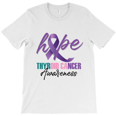Hope Thyroid Cancer Awareness T-shirt Designed By Wizarts