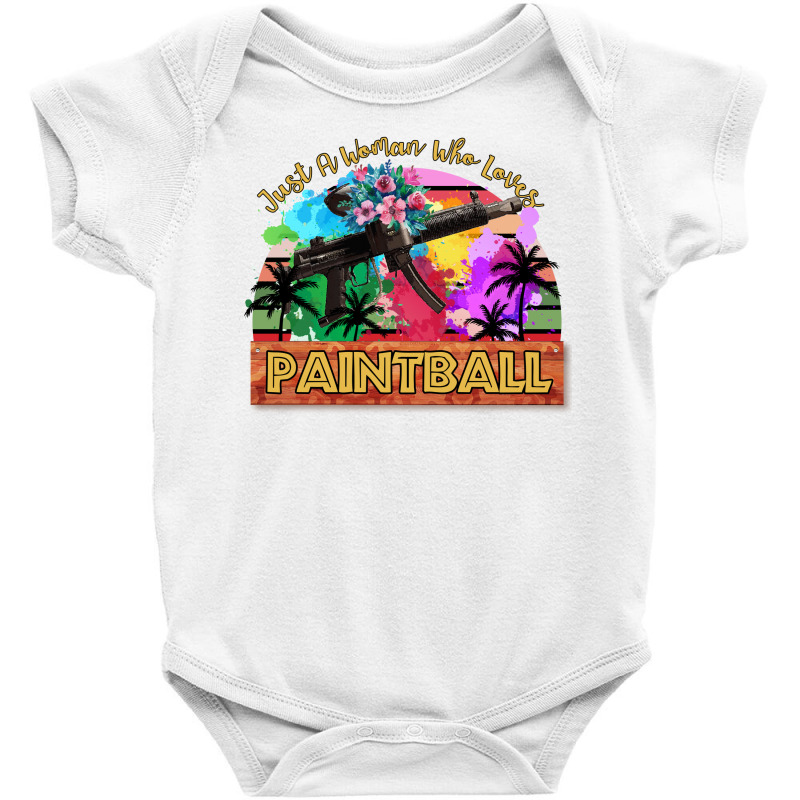 Just A Woman Who Loves Paintball Baby Bodysuit | Artistshot