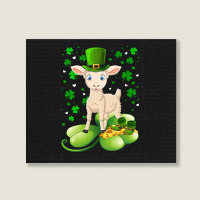 Sheep Irish Shamrock Funny St Patricks Day Lover Gift 163 Landscape Canvas Print | Artistshot