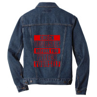 Check Yourself Before You Wreck Yourself   Hiphop Men Denim Jacket | Artistshot